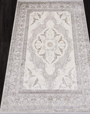 Ковер турецкий 07540A ASADU (Полиэстер хит-сет, серый, кремовый)