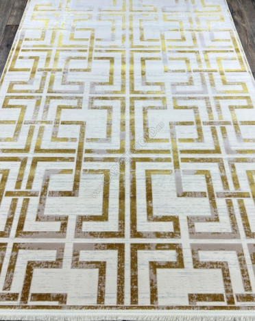 Иранский ковер Iran Paris 1220 (Бамбуковый шелк, белый, кремовый)