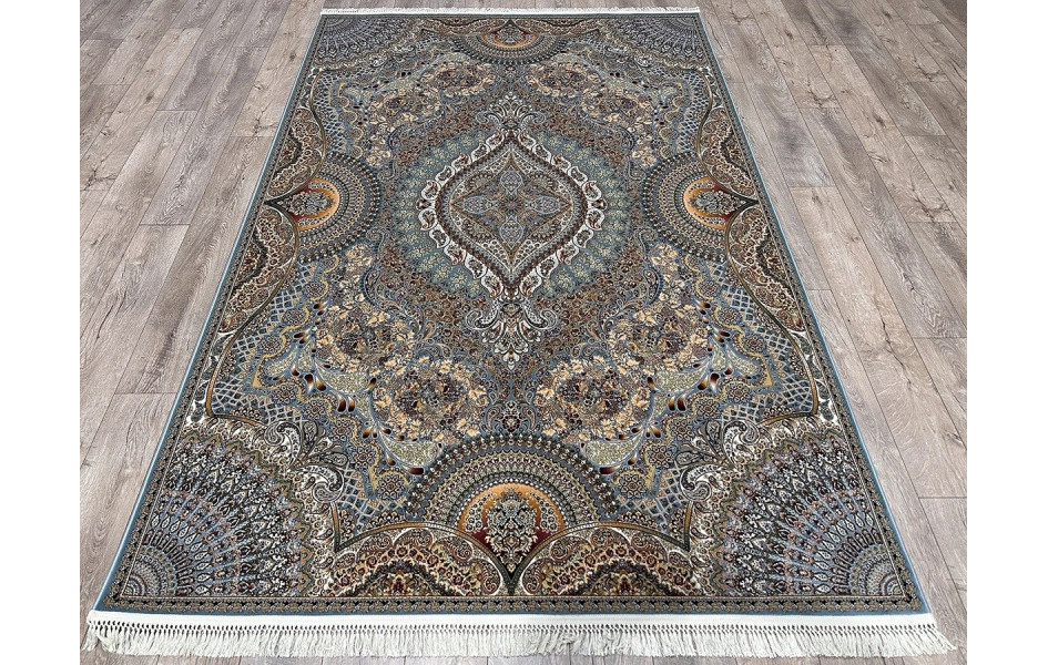 Ковер турецкий Абришим 3843 Mavi прямоугольный